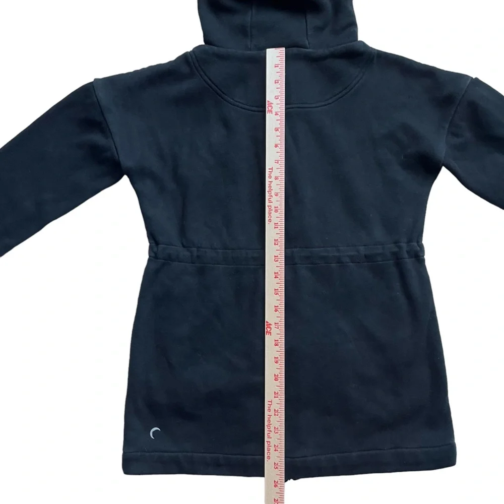 Zyia Active Women’s Fleece Hoodie Full Zip Black 3/4 Sleeve Sweatshirt Black S - Picture 7 of 10